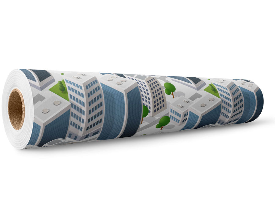 Office Hours Cityscape Wrap Film Wholesale Roll~Rwraps Series 914 Digitally Printed Vinyl Roll~5
