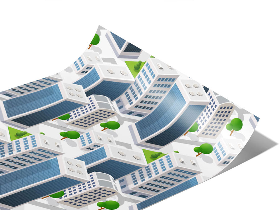 Office Hours Cityscape Vinyl Wraps~Rwraps Series 914 Digitally Printed Vinyl Wrap~1