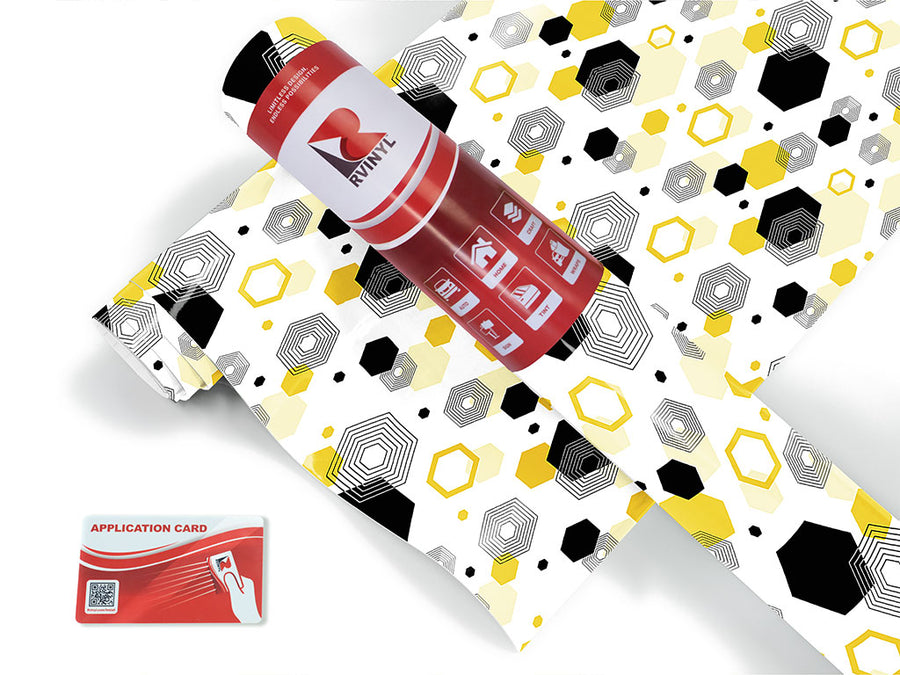 oh beehive abstract geometric Craft Vinyl Roll