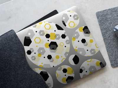 oh beehive abstract geometric DIY Laptop Stickers