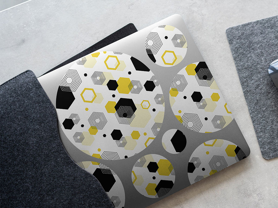 oh beehive abstract geometric DIY Laptop Stickers