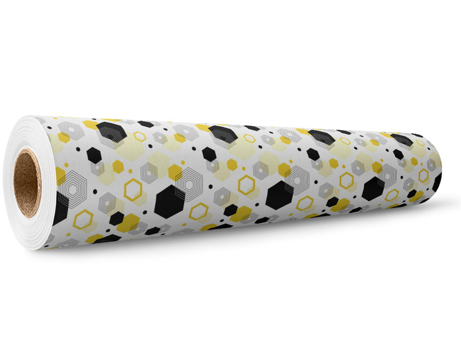 Oh Beehive Abstract Wrap Film Wholesale Roll~Rwraps Series 914 Digitally Printed Vinyl Roll~5