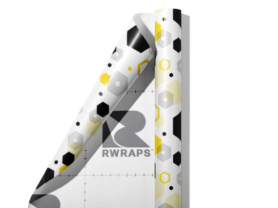 Oh Beehive Abstract Wrap Film Sheets~Rwraps Series 914 Oh Beehive Abstract Scrolled Sheet~3
