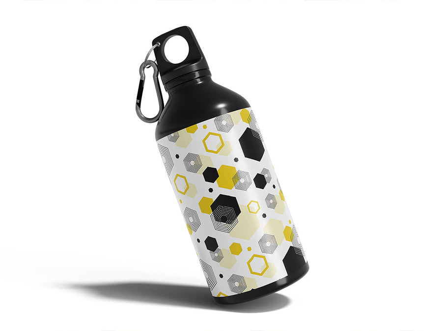 oh beehive abstract geometric Water Bottle DIY Stickers