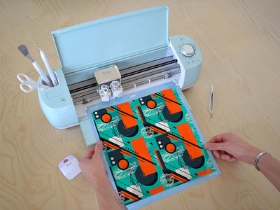oil spill abstract geometric Cricut Compatible Vinyl