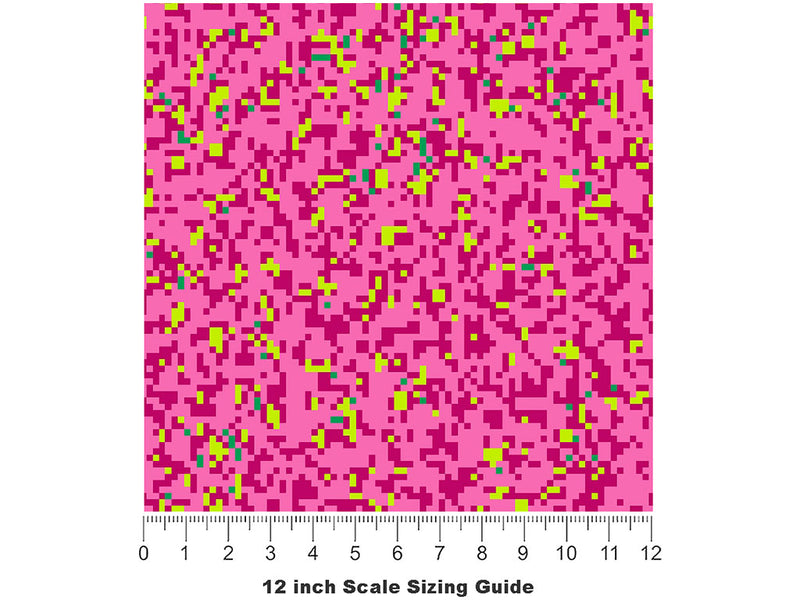 Ol Razzle Dazzle Pixel Vinyl Film Pattern Size 12 inch Scale~Rwraps Ol Razzle Dazzle Pixel Sizing Chart~2