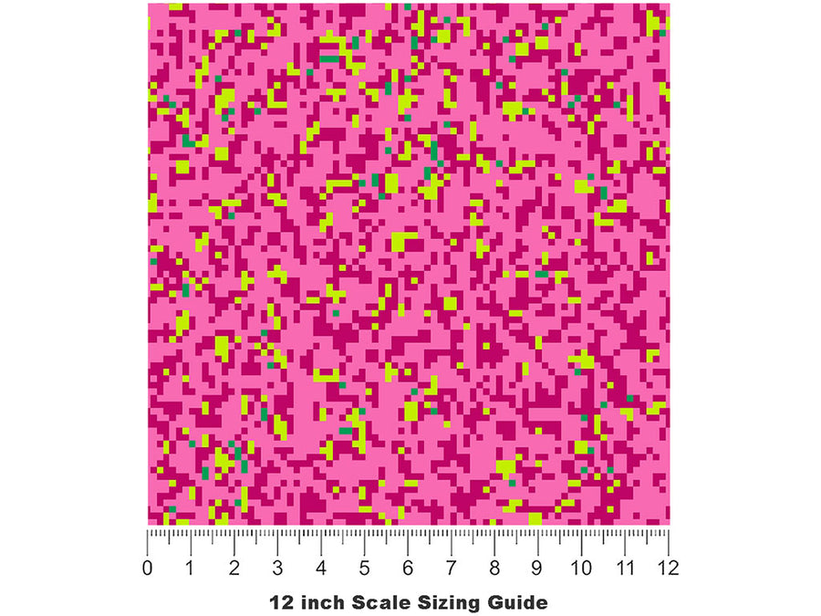 Ol Razzle Dazzle Pixel Vinyl Film Pattern Size 12 inch Scale~Rwraps Ol Razzle Dazzle Pixel Sizing Chart~2
