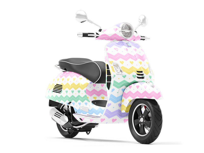Old Love Heart Vespa Scooter Wrap Film