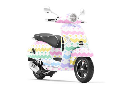Old Love Heart Vespa Scooter Wrap Film