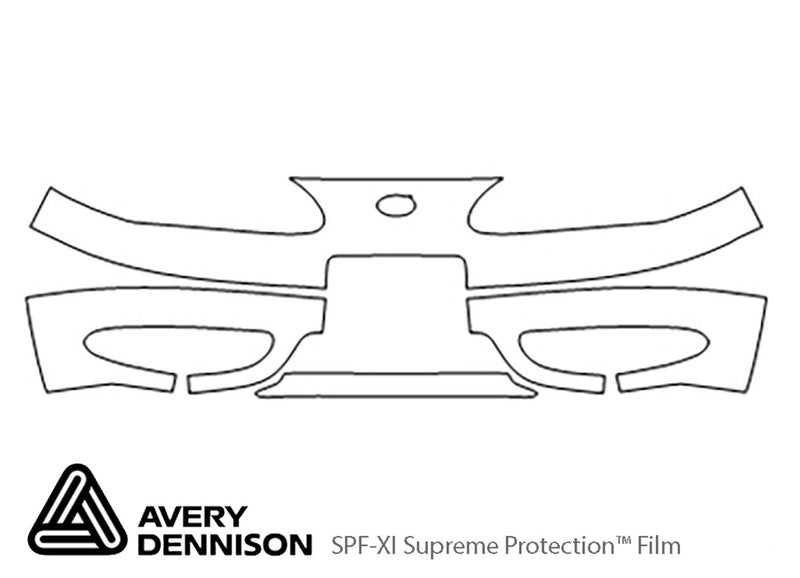 alero Avery Dennison Clear Bra Bumper Precut PPF Diagram