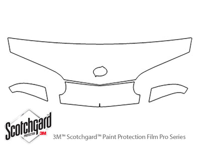 aurora 3M Clear Bra Hood Precut PPF Diagram