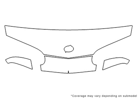 aurora 3M Clear Bra Hood Precut PPF Diagram