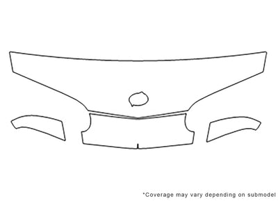 aurora Avery Dennison Clear Bra Hood Precut PPF Diagram