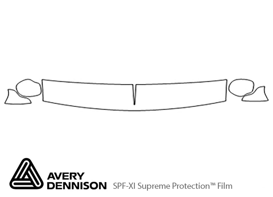 bravada Avery Dennison Clear Bra Hood Precut PPF Diagram