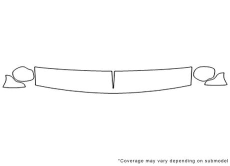 bravada 3M Clear Bra Hood Precut PPF Diagram