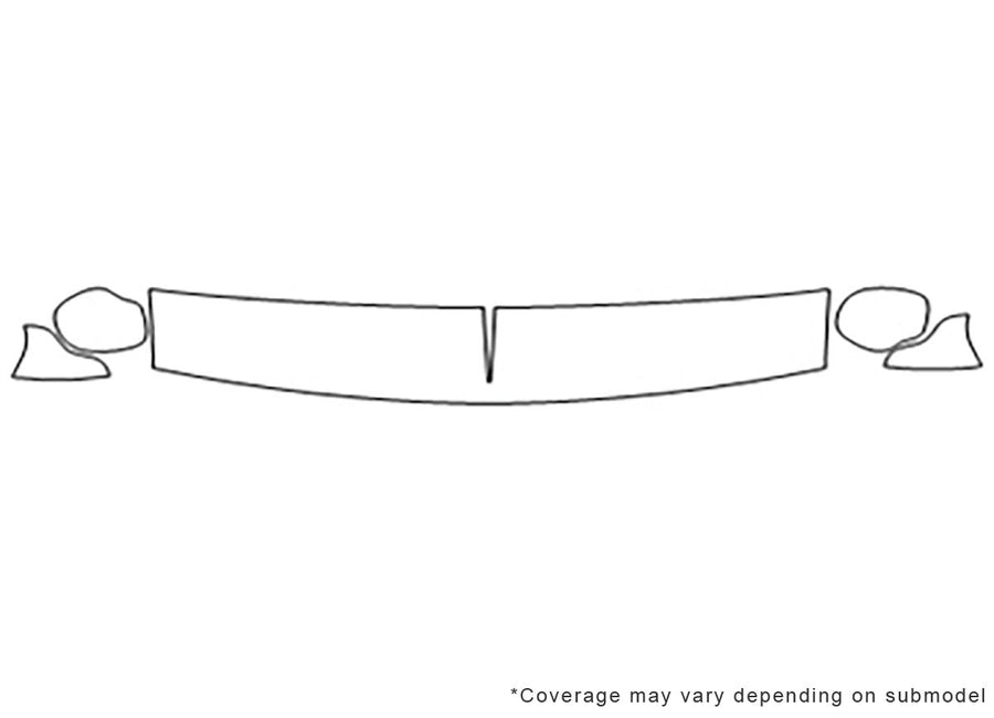 bravada 3M Clear Bra Hood Precut PPF Diagram