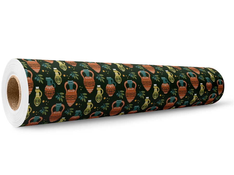 Olive Amphoras Greco Roman Wrap Film Wholesale Roll~Rwraps Series 914 Digitally Printed Vinyl Roll~5