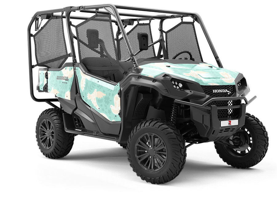 Olive Branches Birds Utility Vehicle Vinyl Wrap