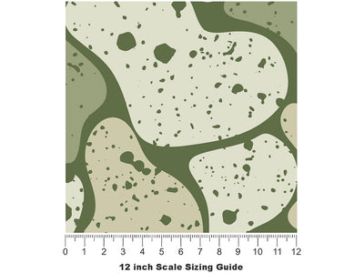 Olive  Cobblestone Vinyl Film Pattern Size 12 inch Scale~Rwraps Olive  Cobblestone Sizing Chart~3