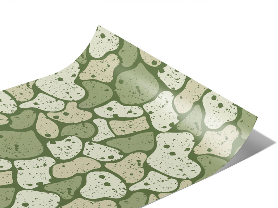 Olive  Cobblestone Vinyl Wraps~Rwraps Series 914 Digitally Printed Vinyl Wrap~1