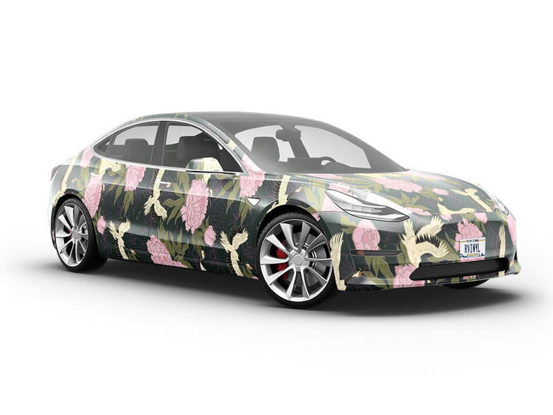 Olive Flight Birds Vehicle Vinyl Wrap