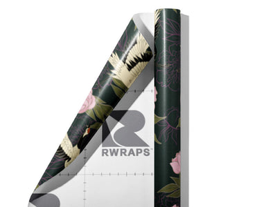 Olive Flight Birds Wrap Film Sheets~Rwraps Series 914 Olive Flight Birds Scrolled Sheet~3