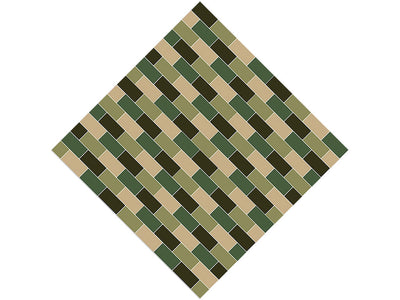 Olive Green Brick Vinyl Wrap Pattern