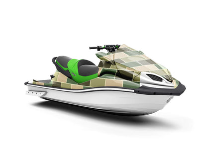 Olive Green Brick Jet Ski Vinyl Customized Wrap
