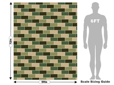 Olive Green Brick Vehicle Wrap Scale~Rwraps Series 914 Olive Green Brick Measurements~2