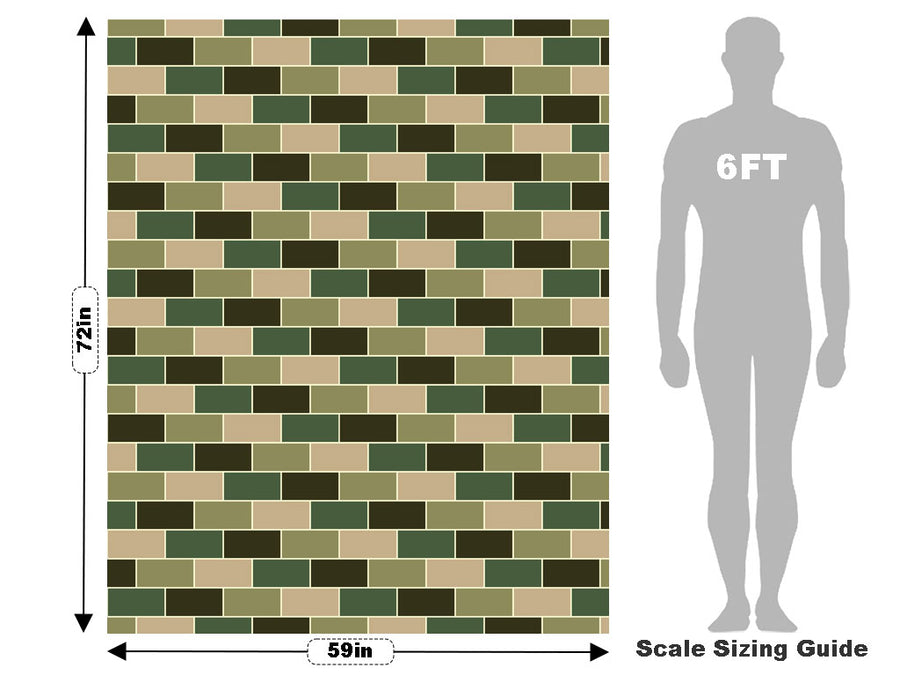 Olive Green Brick Vehicle Wrap Scale~Rwraps Series 914 Olive Green Brick Measurements~2