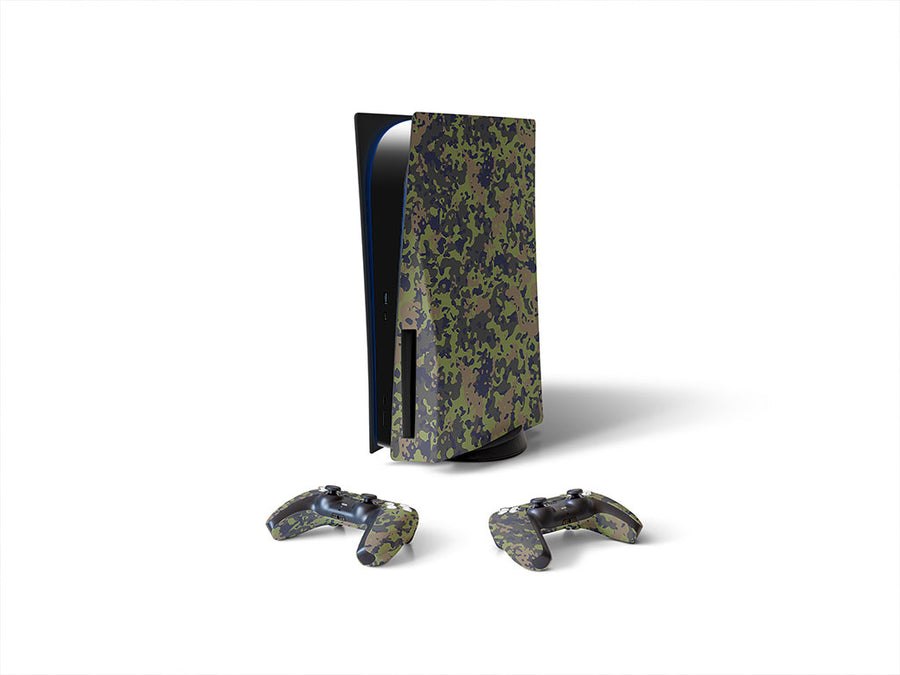 olive multicam camouflage Sony PS5 DIY Skin