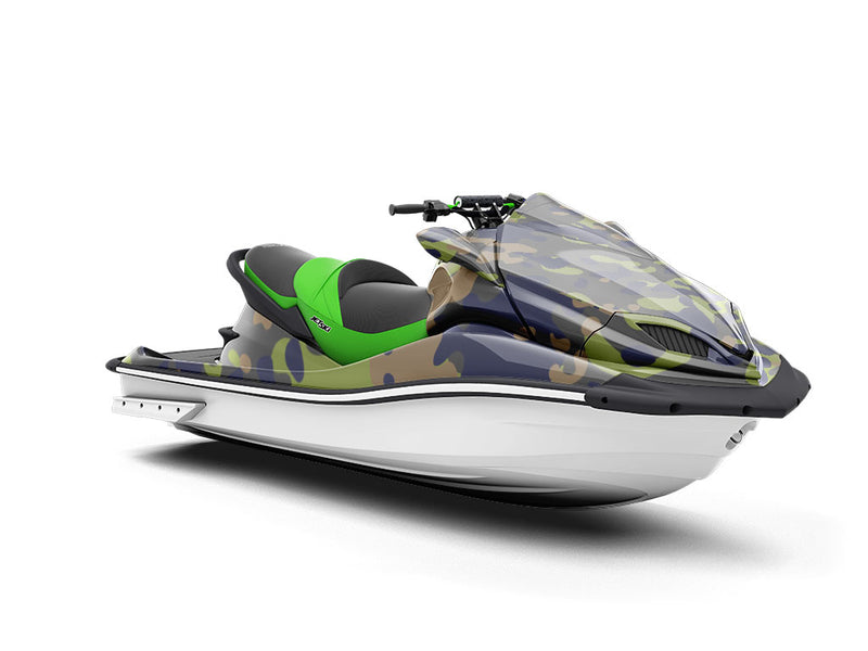 Olive Multicam Camouflage Jet Ski Vinyl Customized Wrap