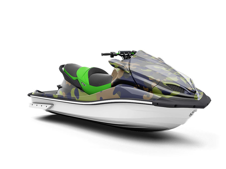 Olive Multicam Camouflage Jet Ski Vinyl Customized Wrap
