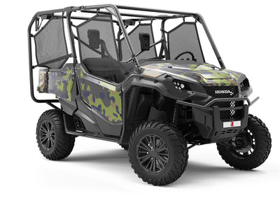 Olive Multicam Camouflage Utility Vehicle Vinyl Wrap