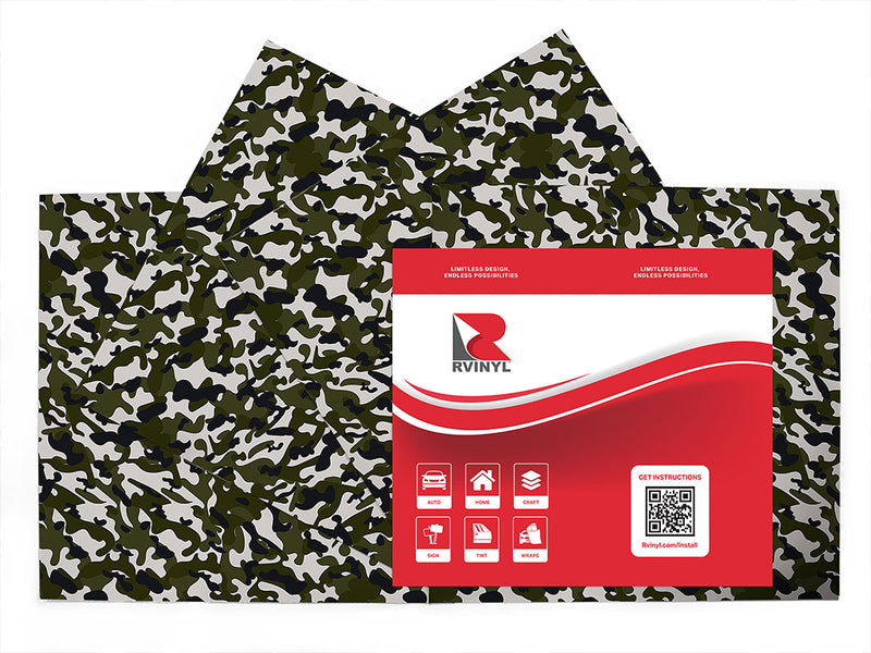 olive skin camouflage Craft Vinyl Sheet Pack