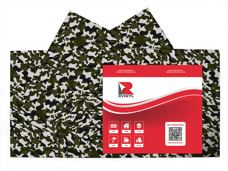 olive skin camouflage Craft Vinyl Sheet Pack