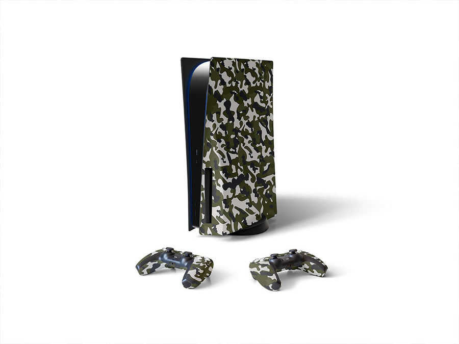 olive skin camouflage Sony PS5 DIY Skin
