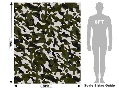 Olive Skin Camouflage Vehicle Wrap Scale~Rwraps Series 914 Olive Skin Camouflage Measurements~2