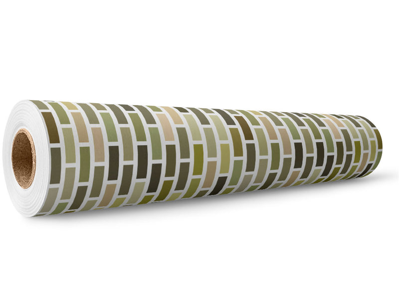Olive  Brick Wrap Film Wholesale Roll~Rwraps Series 914 Digitally Printed Vinyl Roll~5