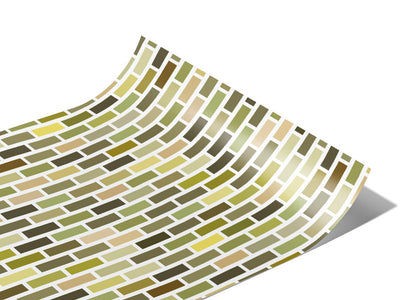Olive  Brick Vinyl Wraps~Rwraps Series 914 Digitally Printed Vinyl Wrap~1