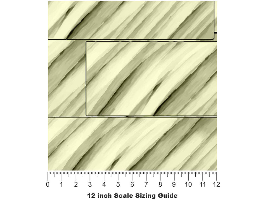 Olive Tile Vinyl Film Pattern Size 12 inch Scale~Rwraps Olive Tile Sizing Chart~3