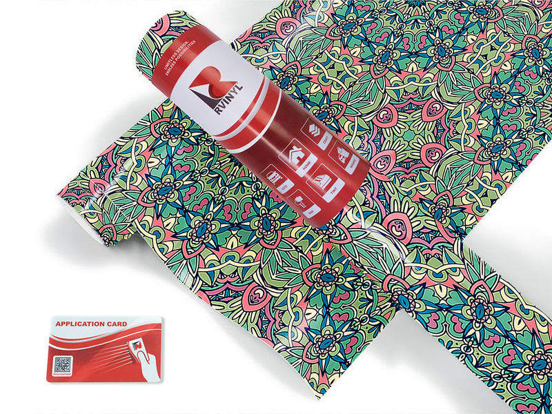 olive wonder mandala Craft Vinyl Roll