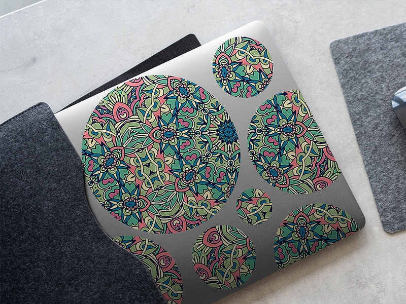olive wonder mandala DIY Laptop Stickers