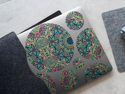 olive wonder mandala DIY Laptop Stickers