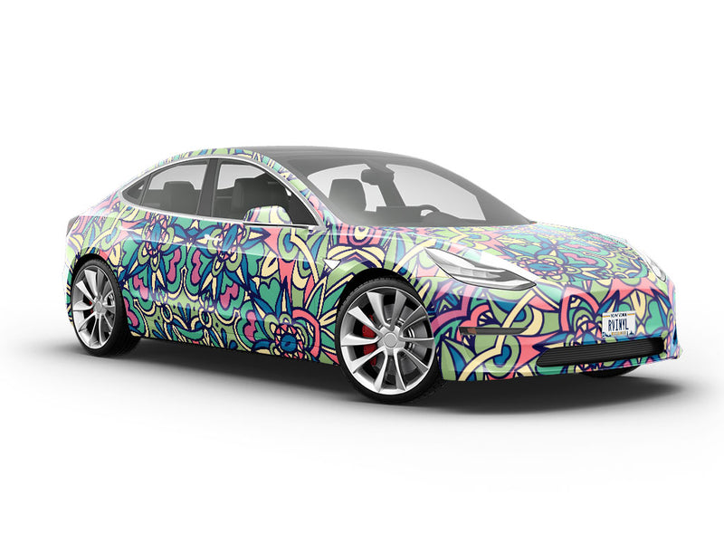 Olive Wonder Mandala Vehicle Vinyl Wrap