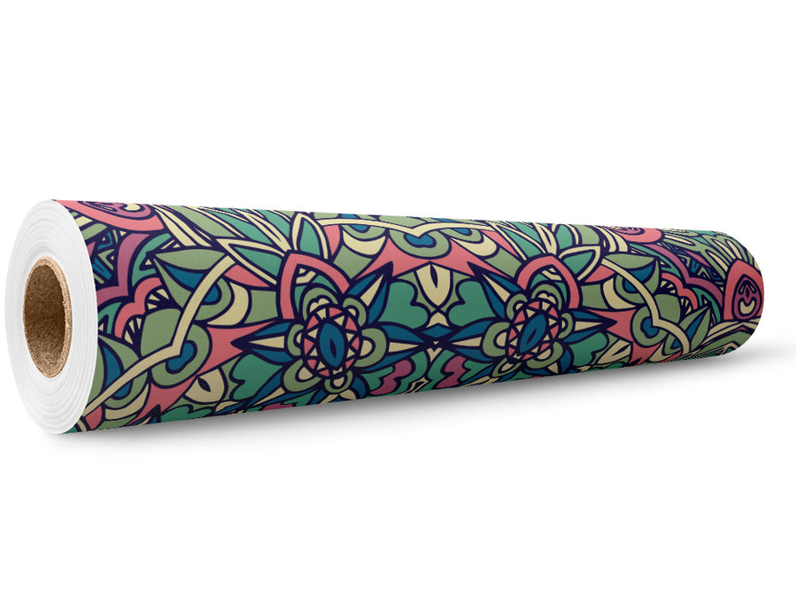 Olive Wonder Mandala Wrap Film Wholesale Roll~Rwraps Series 914 Digitally Printed Vinyl Roll~5