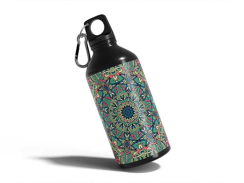 olive wonder mandala Water Bottle DIY Stickers