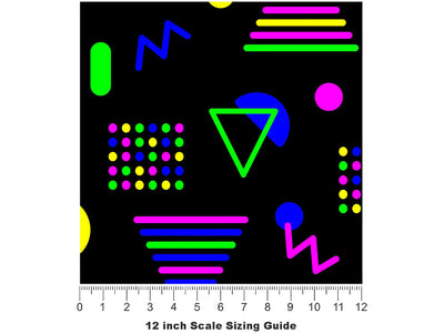Olla Podrida Abstract Vinyl Film Pattern Size 12 inch Scale~Rwraps Olla Podrida Abstract Sizing Chart~2