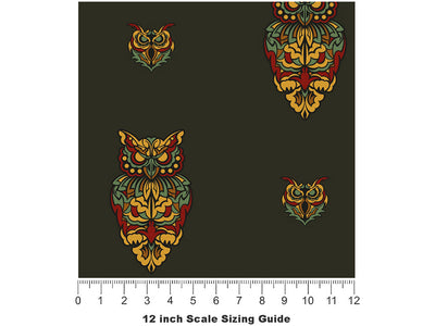Ominous Omens Birds Vinyl Film Pattern Size 12 inch Scale~Rwraps Ominous Omens Birds Sizing Chart~2