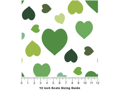 One Wish Heart Vinyl Film Pattern Size 12 inch Scale~Rwraps One Wish Heart Sizing Chart~2